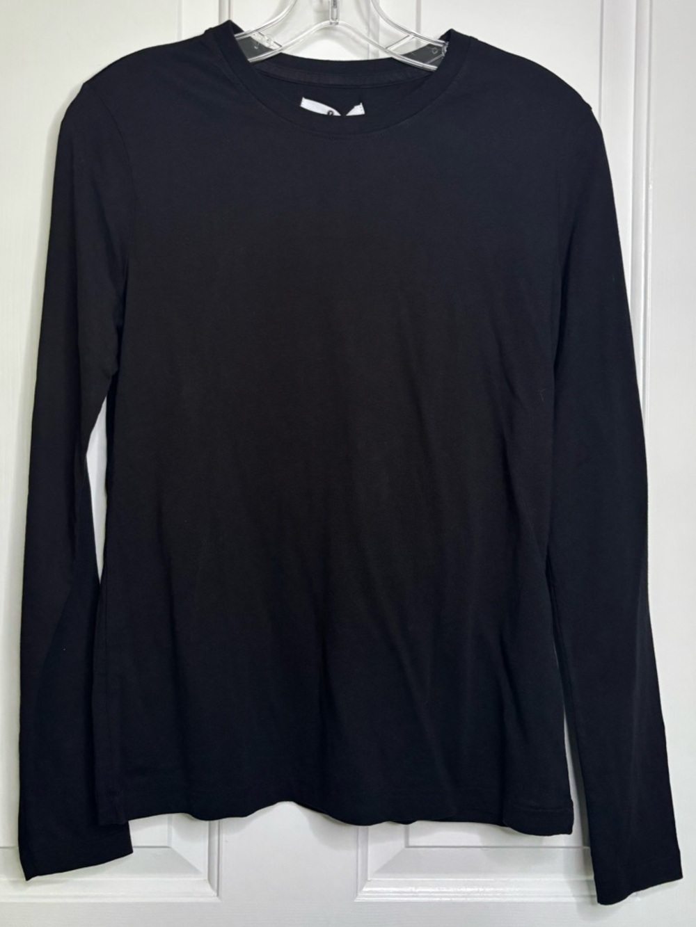NWT THE CLASSIC T-SHIRT COMPANY Womens Long Sleeve Crewneck Shirt - Black XS